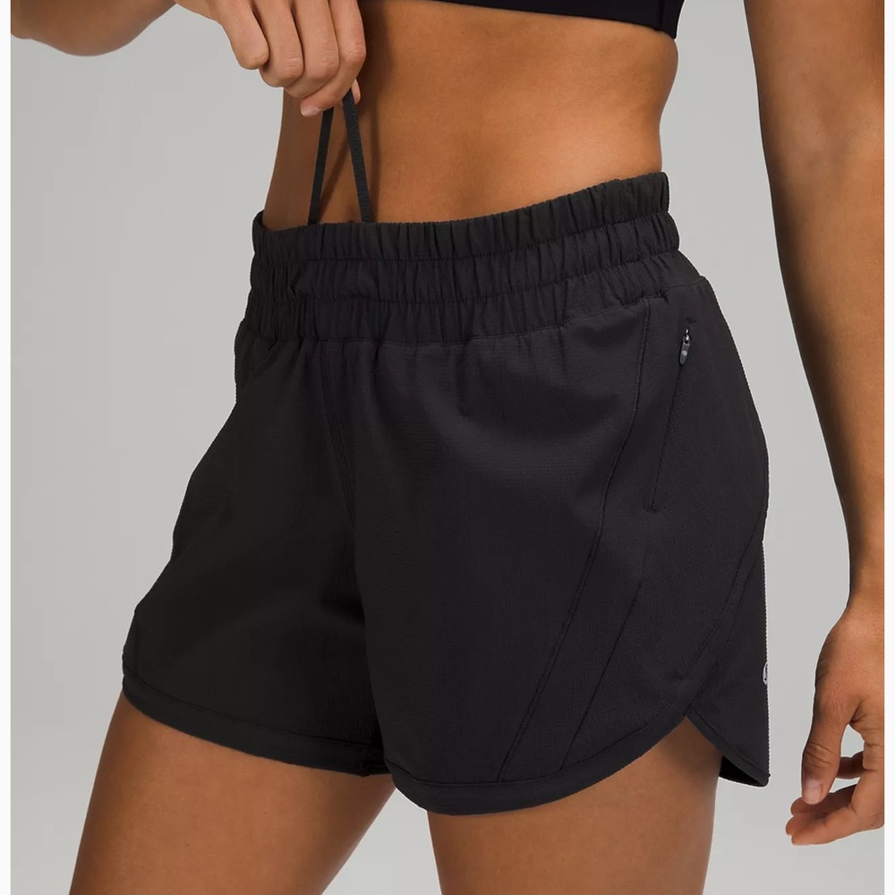 Lululemon track that shorts, black, size 4